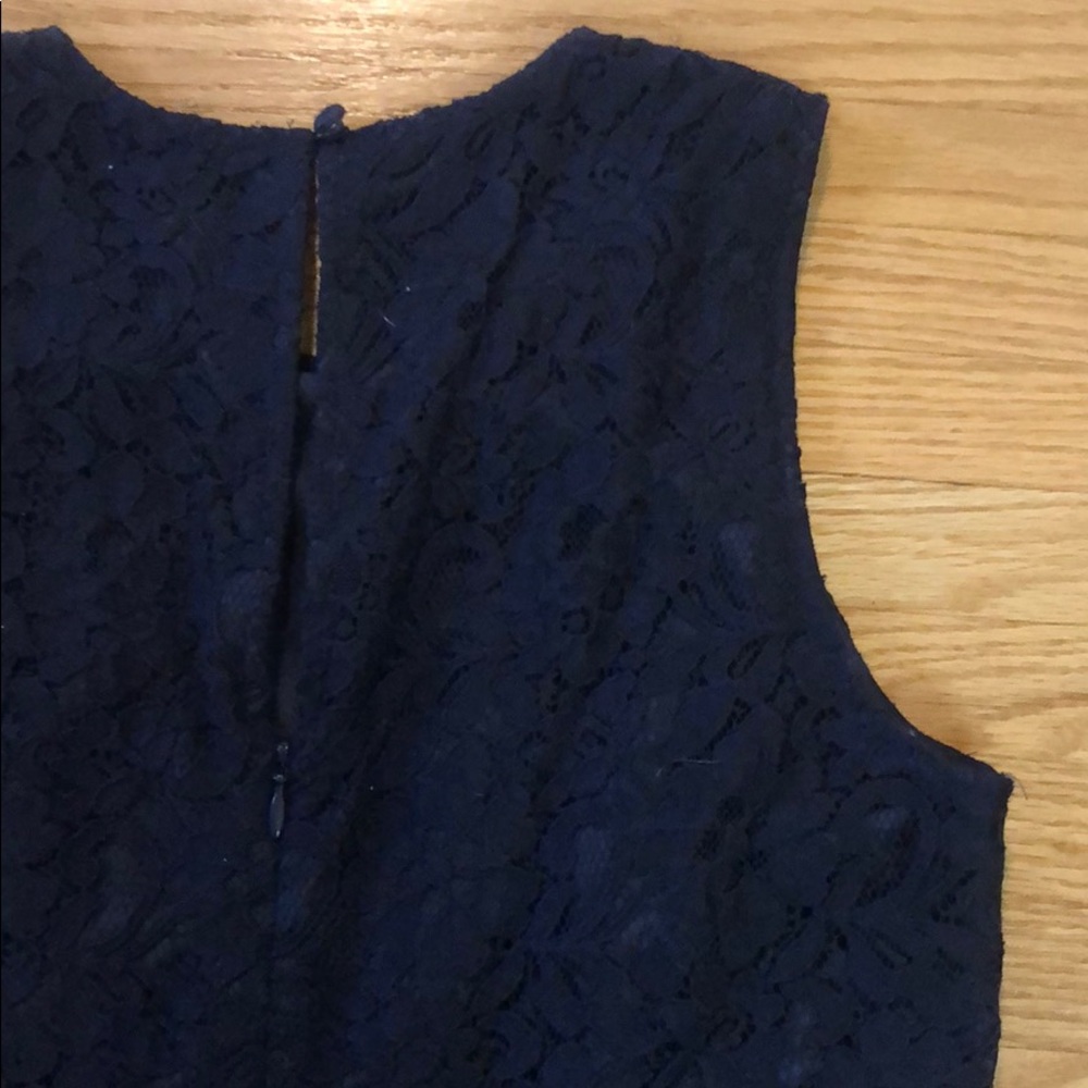 SOLD Jcrew Navy Lace Dress- size 4 petite - Picture 4 of 7